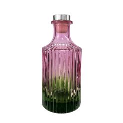 Dyfuzor ryflowany – Różowo zielony ombre 200 ml – silver – szkło do dyfuzora, widok produktu