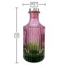 Dyfuzor ryflowany – Różowo zielony ombre 200 ml – silver – wymiary produktu