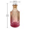 Dyfuzor ryflowany – Pomarańczowo różowy ombre 200 ml – silver – wymiary produktu