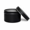 Pojemnik metalowy 64×42 mm czarny matowy do świec – widok produktu na białym tle