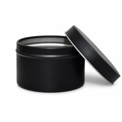 Pojemnik metalowy 64×42 mm czarny matowy do świec – widok produktu na białym tle