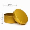 Pojemnik metalowy 64×42 mm złoty do świec – wymiary produktu