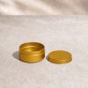 Pojemnik metalowy 64×42 mm złoty do świec – zdjęcie produktowe