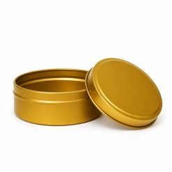 Pojemnik metalowy 71×42 mm złoty do świec – widok produktu na białym tle