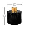 Dyfuzor zapachowy okrągły czarny błysk 150 ml – gold – wymiary produktu