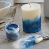 Pigment perłowy Exterior Dazzling Peacock Blue – zastosowanie pigmentu perłowego na świecy w pracowni