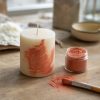 Pigment perłowy Exterior Red Bronze Satin – zastosowanie pigmentu perłowego na świecy w pracowni